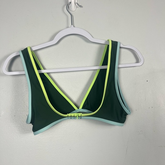 Aerie Wide Strap Plunge Bikini Top and Bikini Bottoms in Sycamore size small - Picture 6 of 11